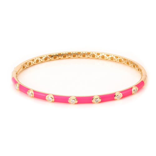 Diamond Enamel Bangle