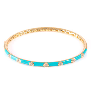 Diamond Enamel Bangle