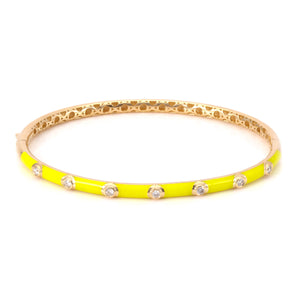 Diamond Enamel Bangle