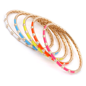Diamond Enamel Bangle