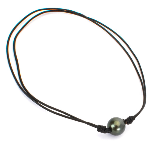 Pearl Leather Necklace
