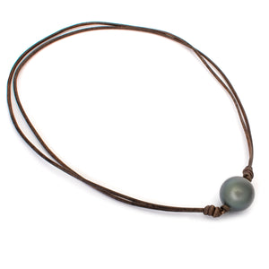 Pearl Leather Necklace
