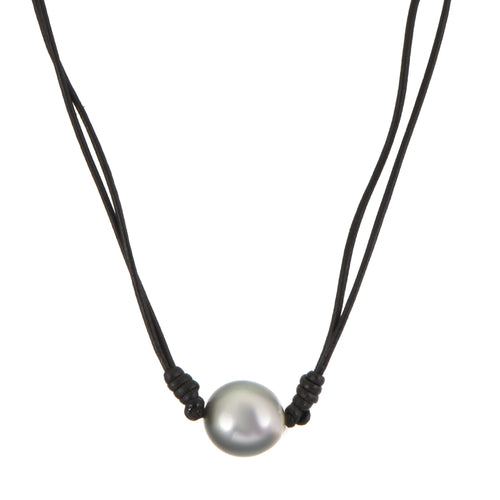 Pearl Leather Necklace
