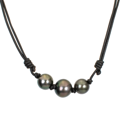 Pearl Leather Necklace