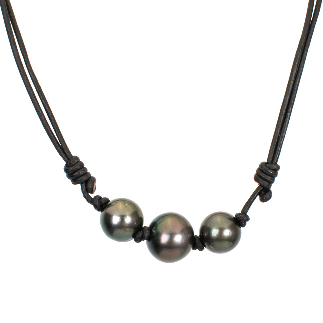 Pearl Leather Necklace
