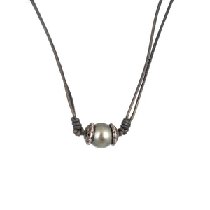 Pearl Leather Necklace