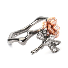 Load image into Gallery viewer, Flower Dragonfly Ring