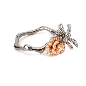 Flower Dragonfly Ring