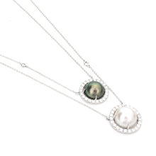 Load image into Gallery viewer, Pearl &amp; Diamond Necklace