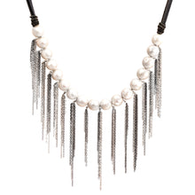 Load image into Gallery viewer, Leather Fringe Necklace