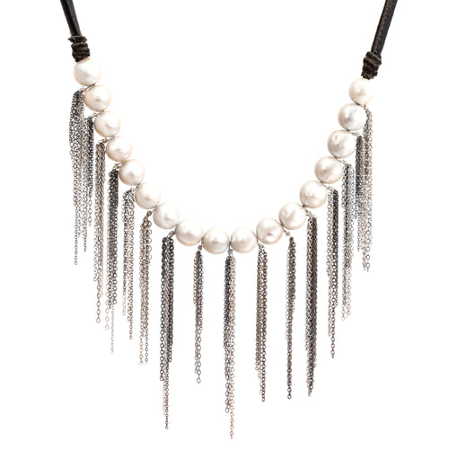 Leather Fringe Necklace