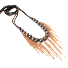 Load image into Gallery viewer, Leather Fringe Necklace