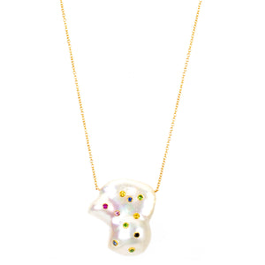 Rainbow Pearl Necklace
