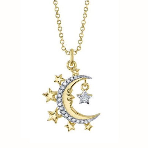 Moon Star Necklace