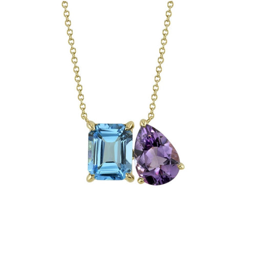 Double Stone Necklace