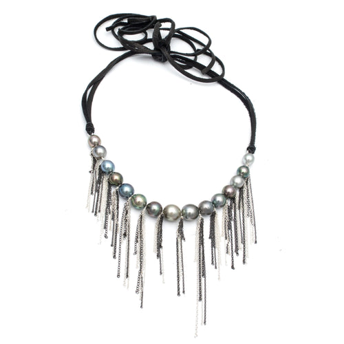 Leather Fringe Necklace