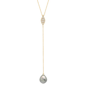 Pearl Y Necklace