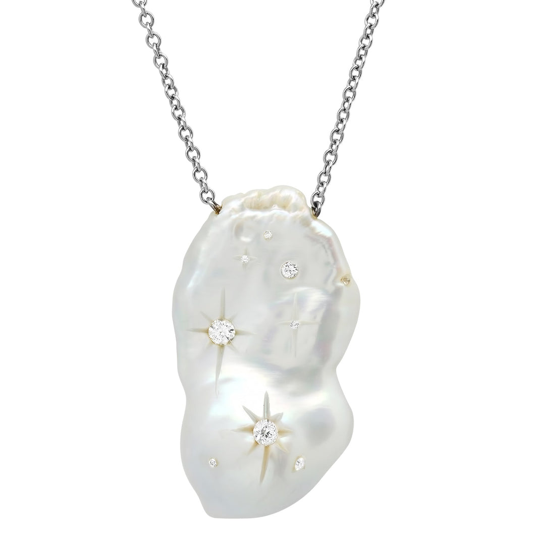 Carved Pearl Necklace