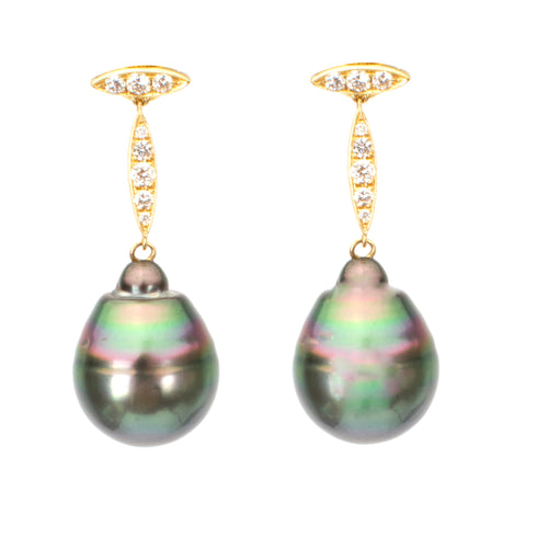 Pearl T Drop Earrings