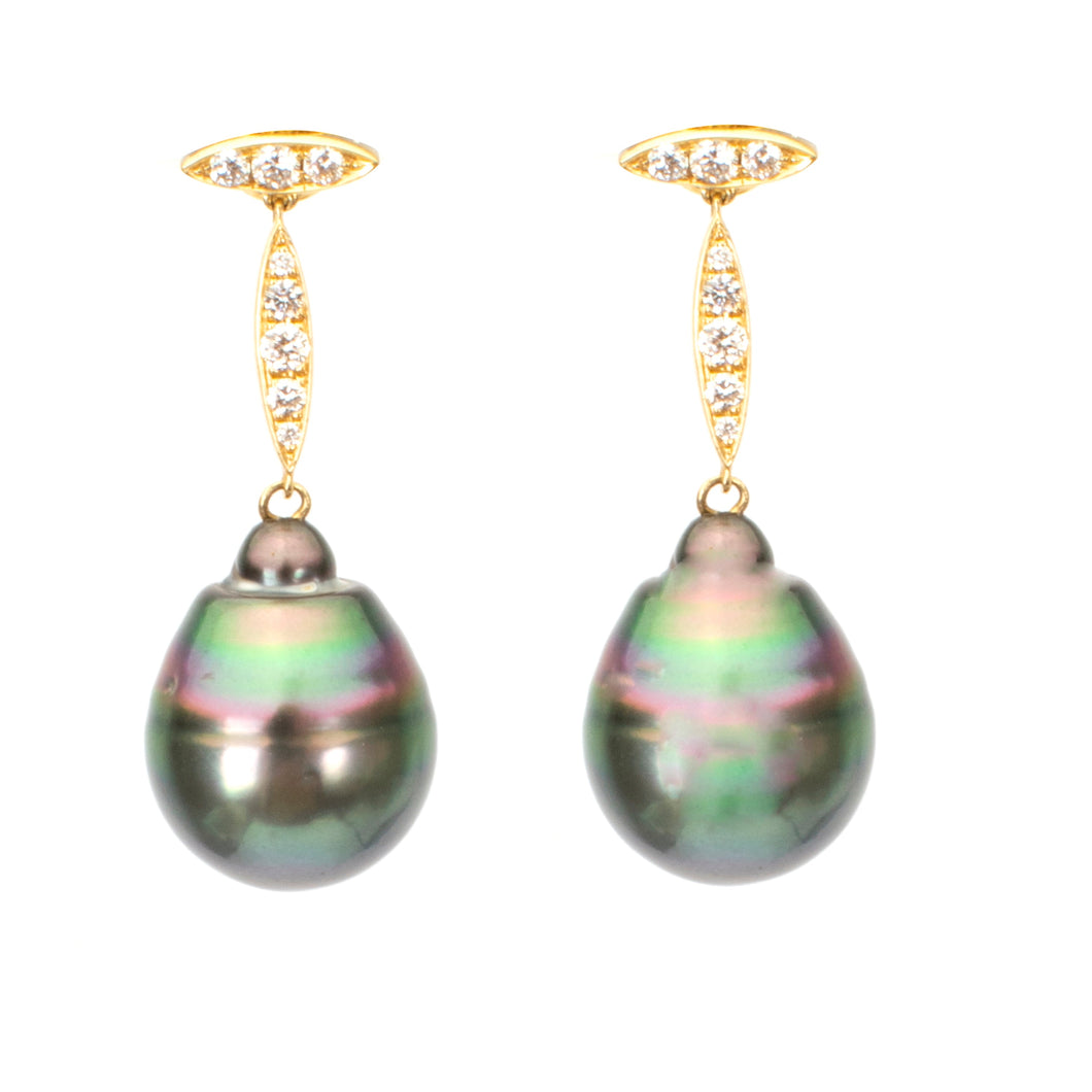 Pearl T Drop Earrings