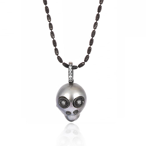 Pearl Skull Necklace