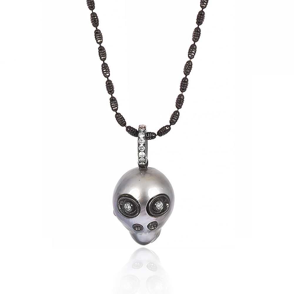 Pearl Skull Necklace