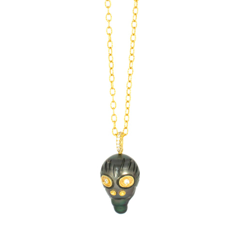 Pearl Skull Pendant