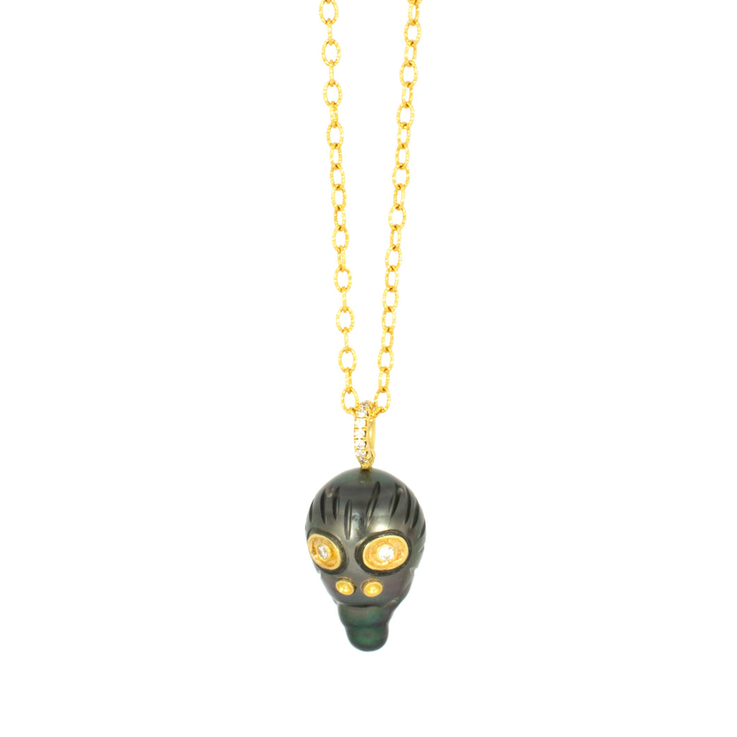 Pearl Skull Pendant
