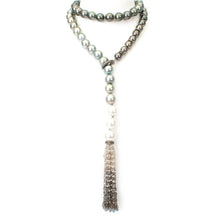 Load image into Gallery viewer, Ombre Pearl Y Necklace