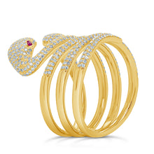 Load image into Gallery viewer, Diamond Snake Ring