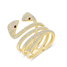 Load image into Gallery viewer, Diamond Snake Ring