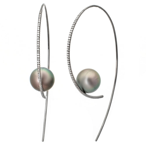 Pearl Wire Hoops