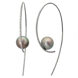 Pearl Wire Hoops