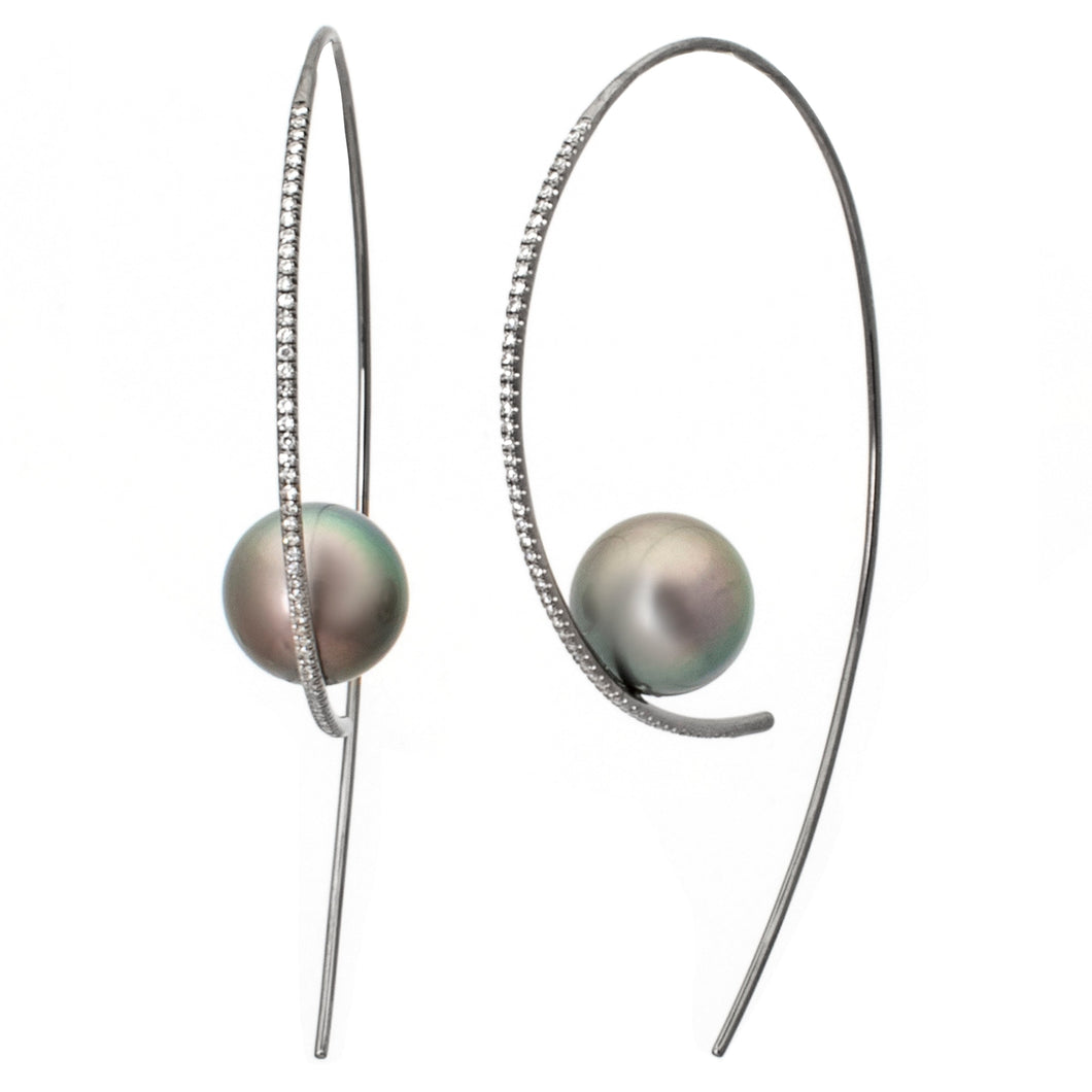Pearl Wire Hoops