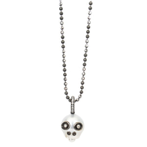 Pearl Skull Necklace