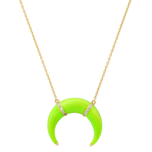 Enamel Horn Necklace