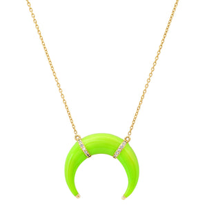 Enamel Horn Necklace