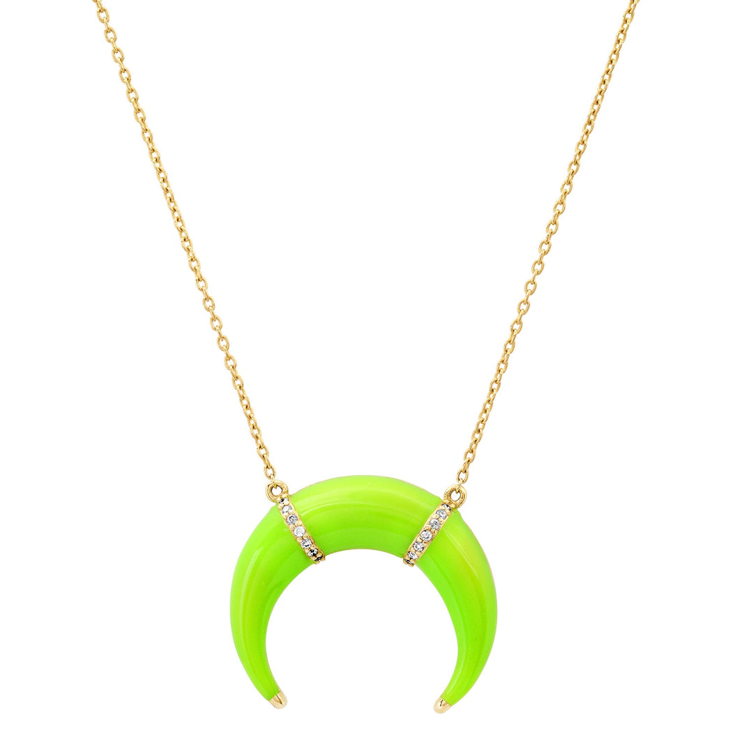 Enamel Horn Necklace