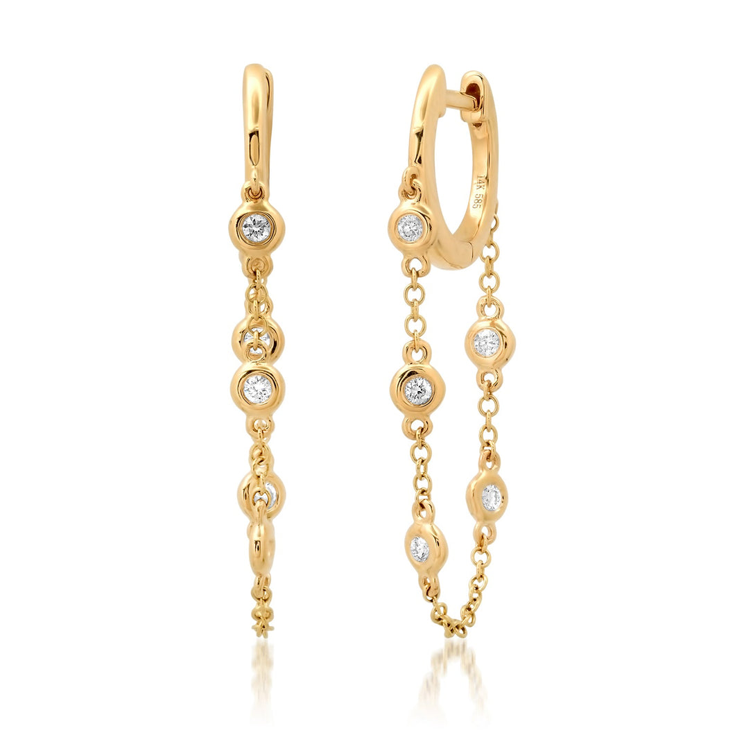 Diamond Chain Huggies