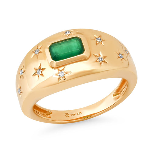 Emerald Gypsy Ring