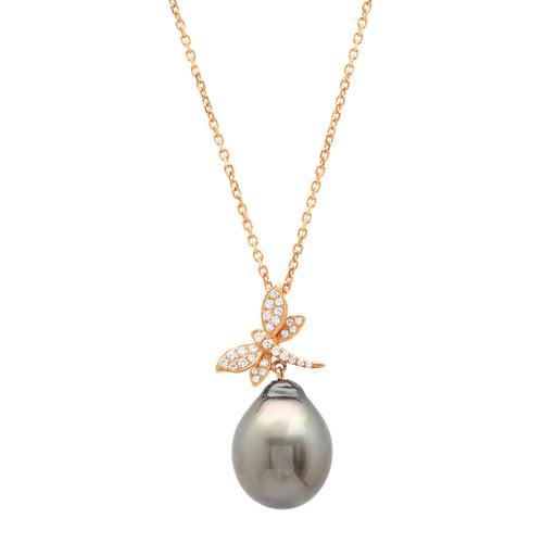 Dragonfly Pearl Necklace