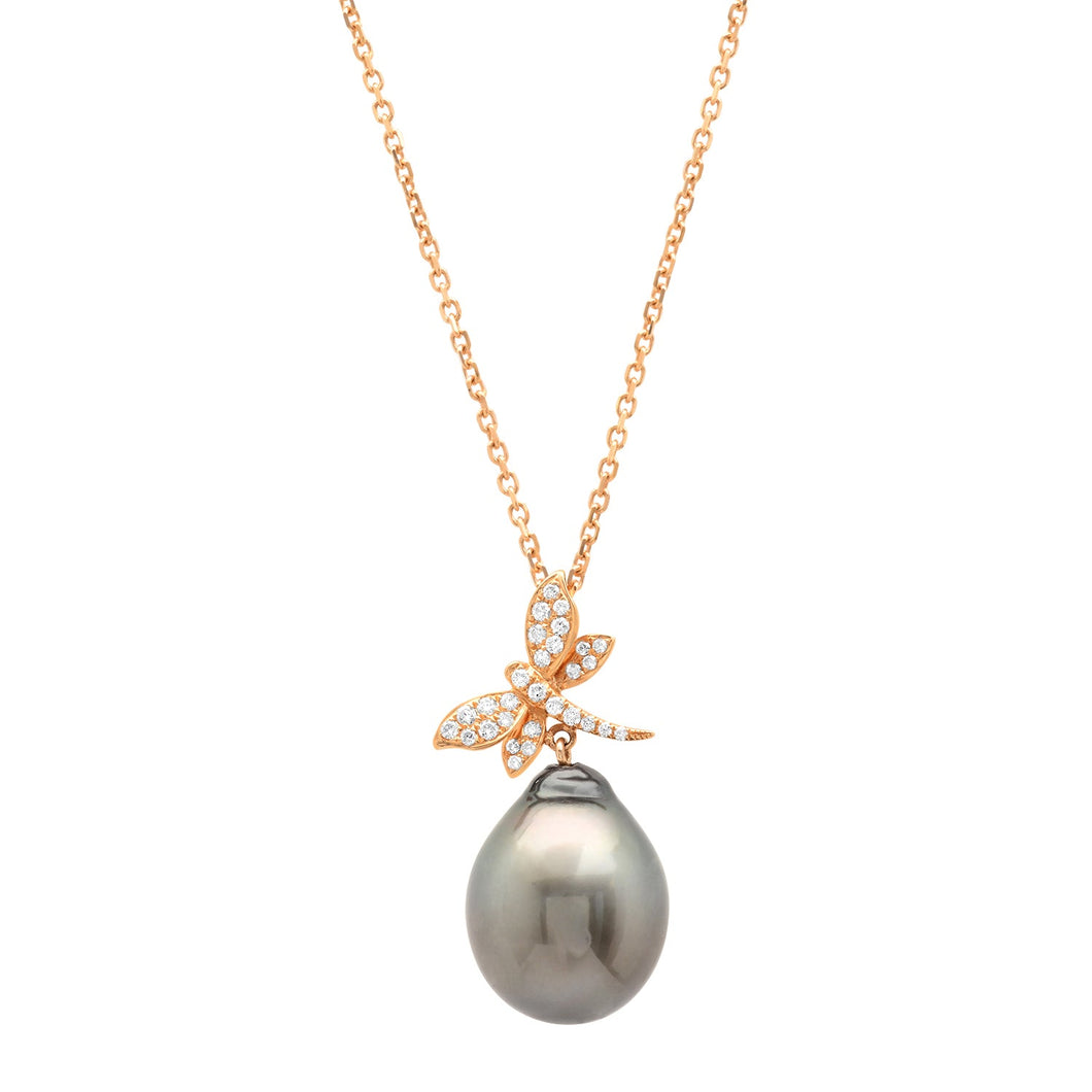 Dragonfly Pearl Necklace