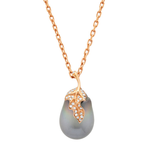 Pearl Leaf Necklace