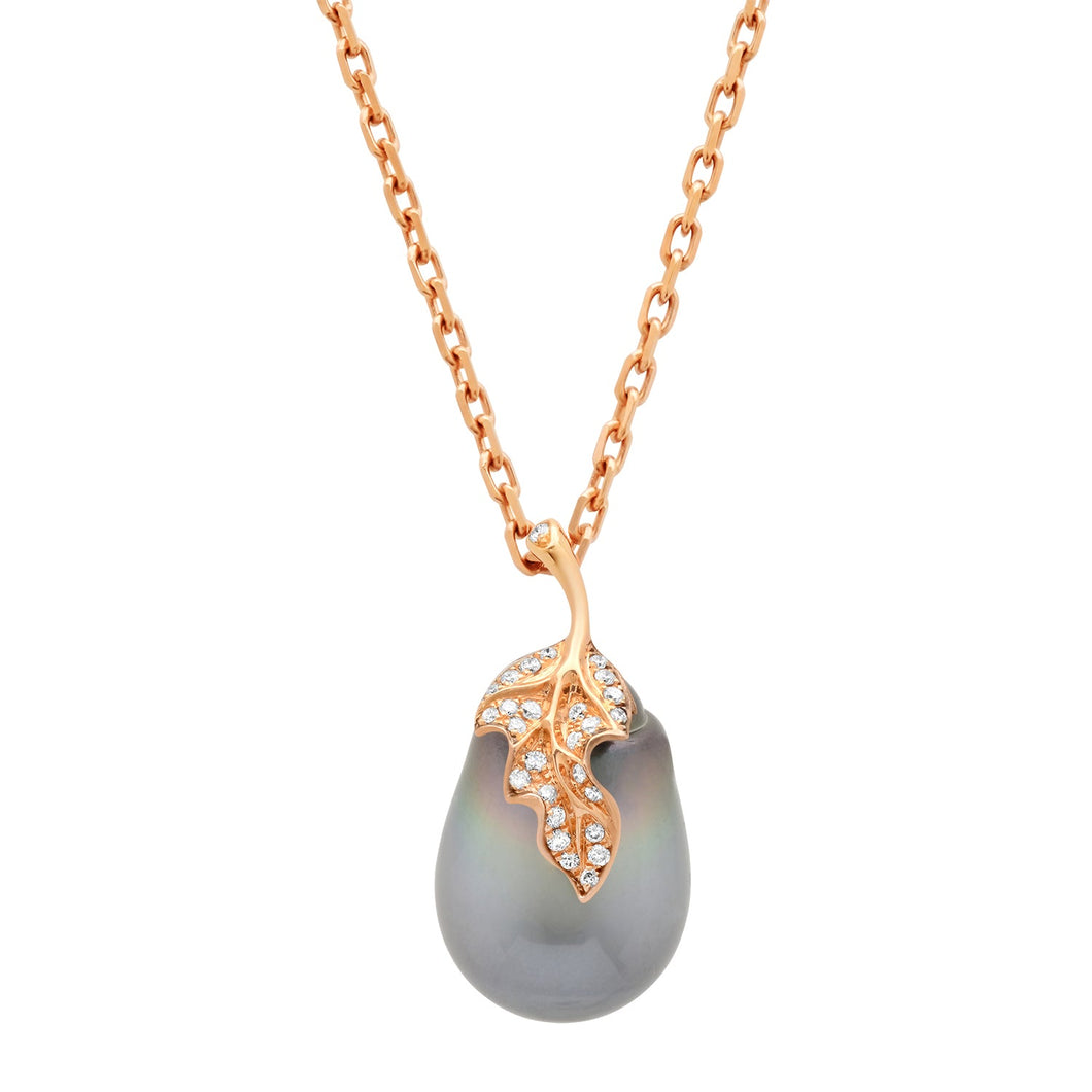 Pearl Leaf Necklace