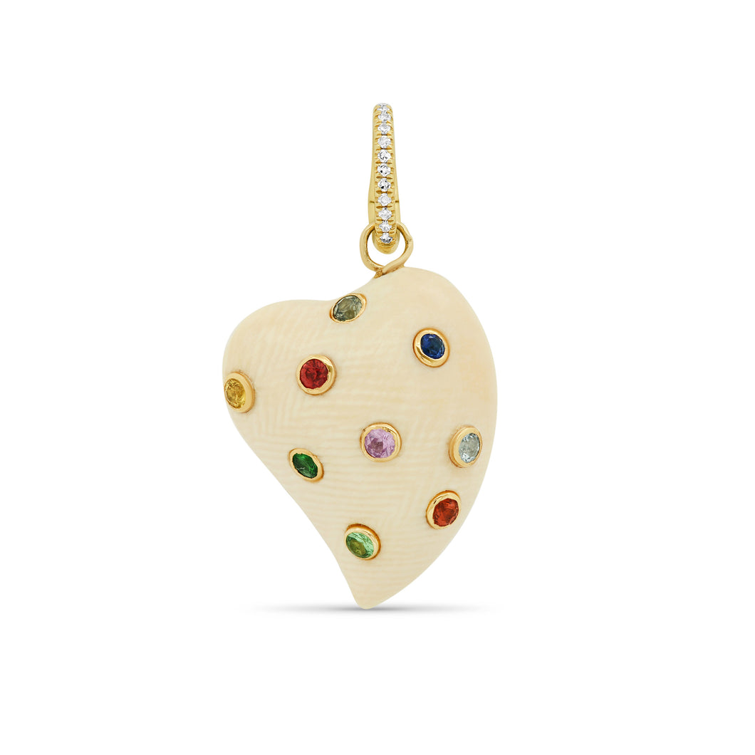 Rainbow Heart Charm
