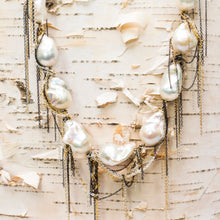 Load image into Gallery viewer, White Baroque 31&quot; Necklace