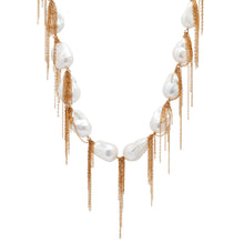 Load image into Gallery viewer, White Baroque 31&quot; Necklace