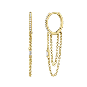 Diamond Chain Huggies