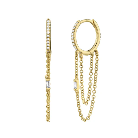 Diamond Chain Huggies