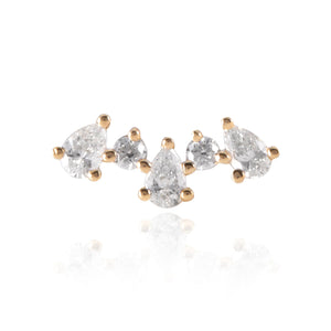 Pear Diamond Stud